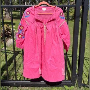 Velzera Embroidered Floral Cotton Dress